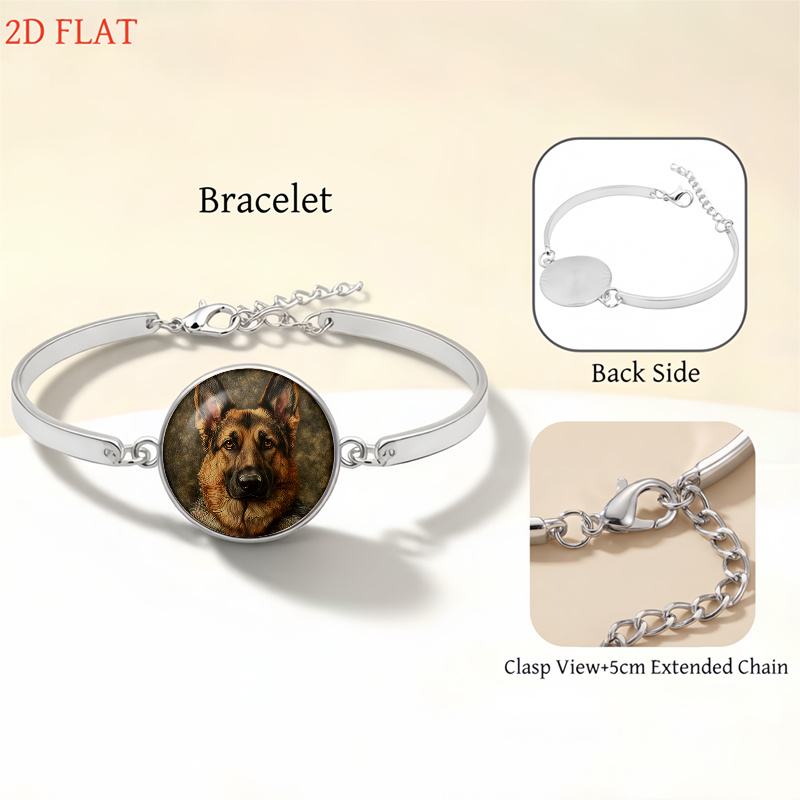 5pcs German Shepherd-Themed Women's Jewellery Set